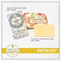 LUXURY COMBO 3  [ 70th ANNIVERSARY PLATINUM SOAP 250G + FLORENTINE ROSE & PEONY 250G ]